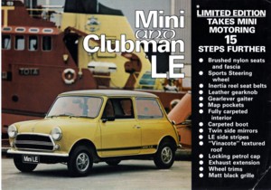 1970 LEYLAND MINI 850 & 1000 British Brochure